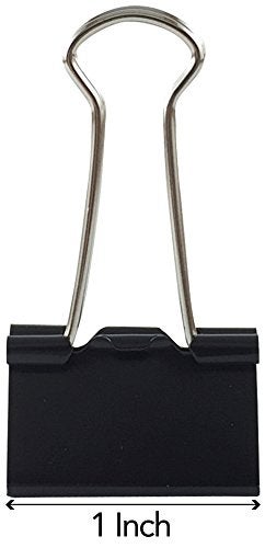 Clipco Binder Clips Small 1-Inch Black (144-Pack) - Image 2